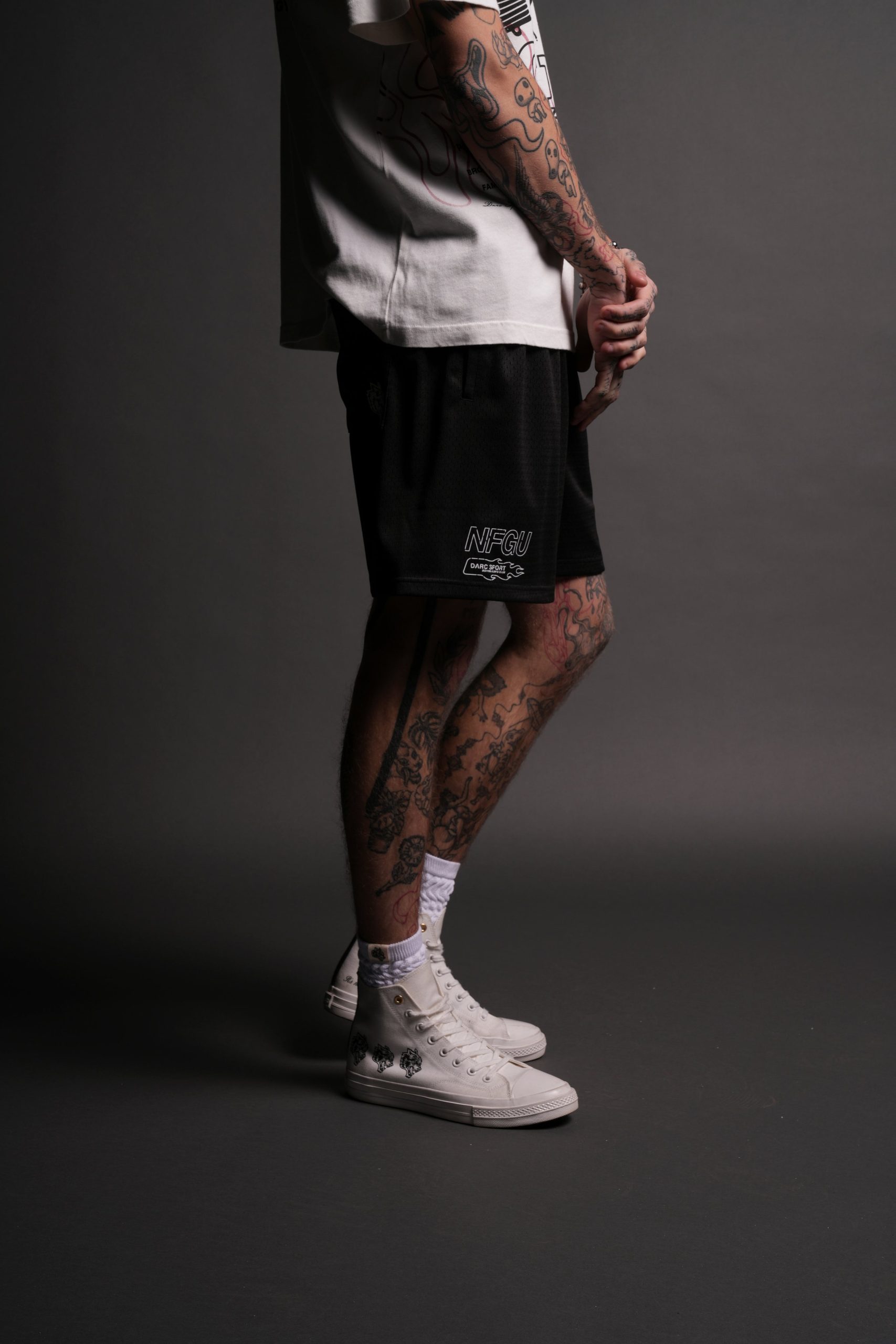 NFGU Powerhouse Mesh Shorts in Black - Image 4