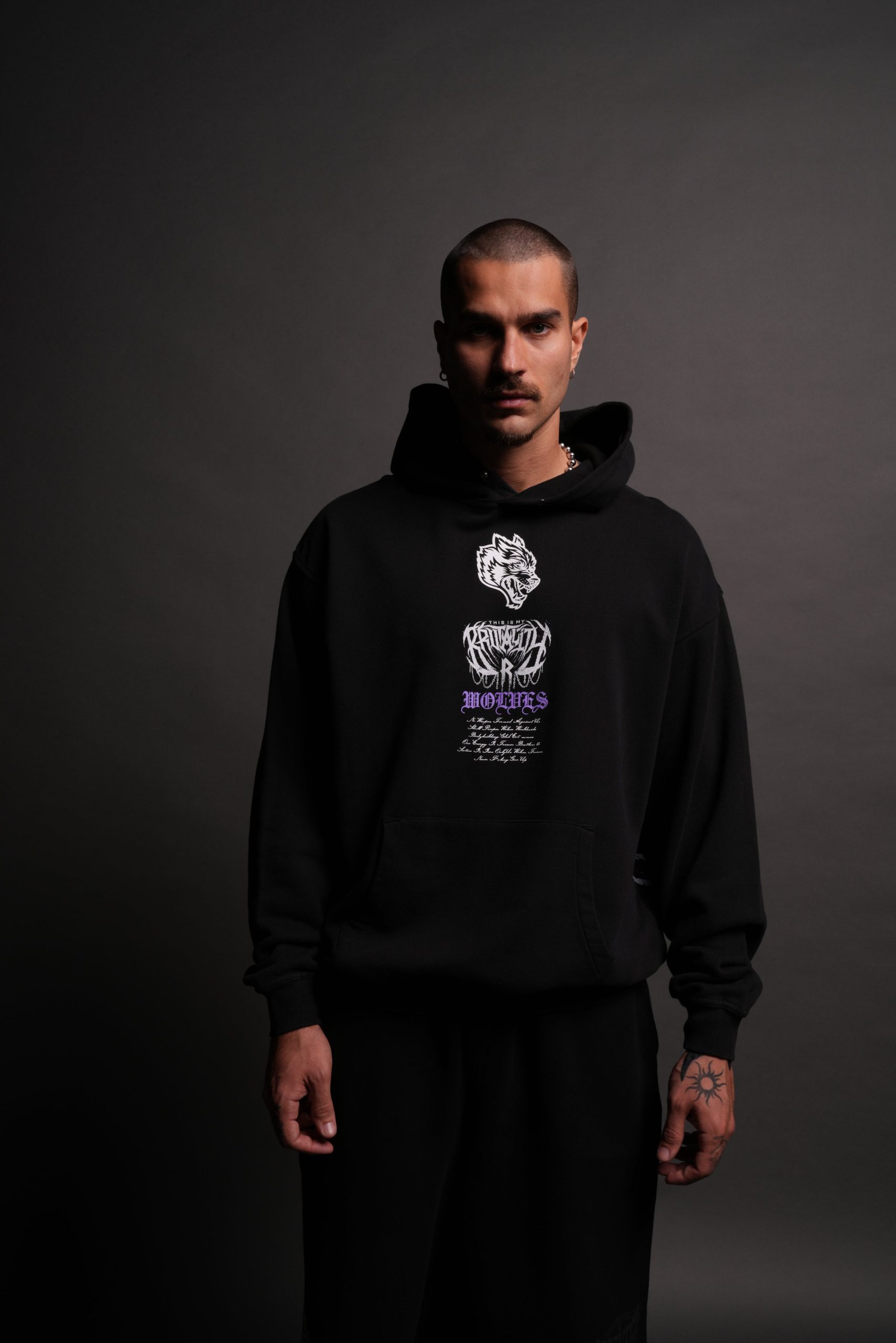 Brutality Pierce Hoodie in Black - Image 2