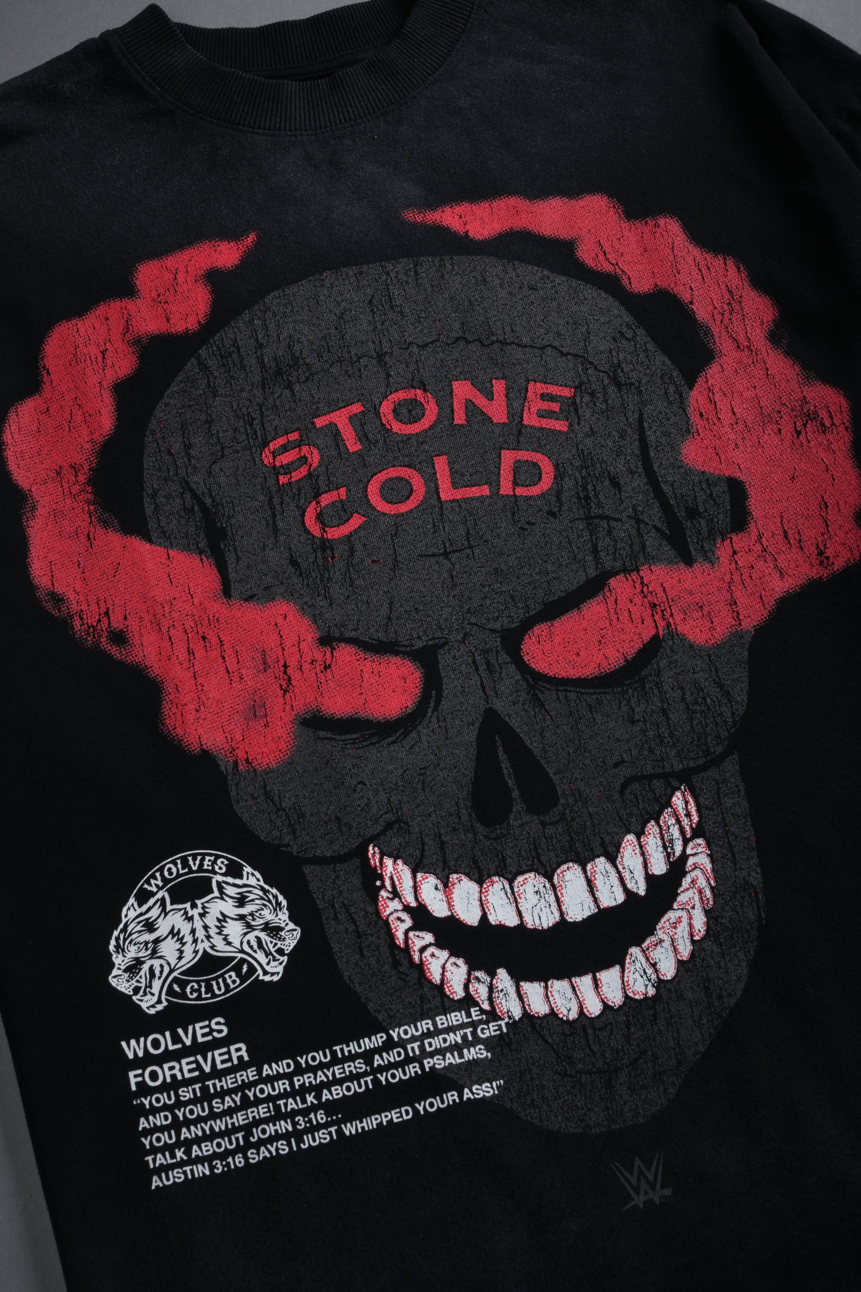 Stone Cold Forever Grunge Mid-Length Raw Hem Tee in Black Drift Wash - Image 10