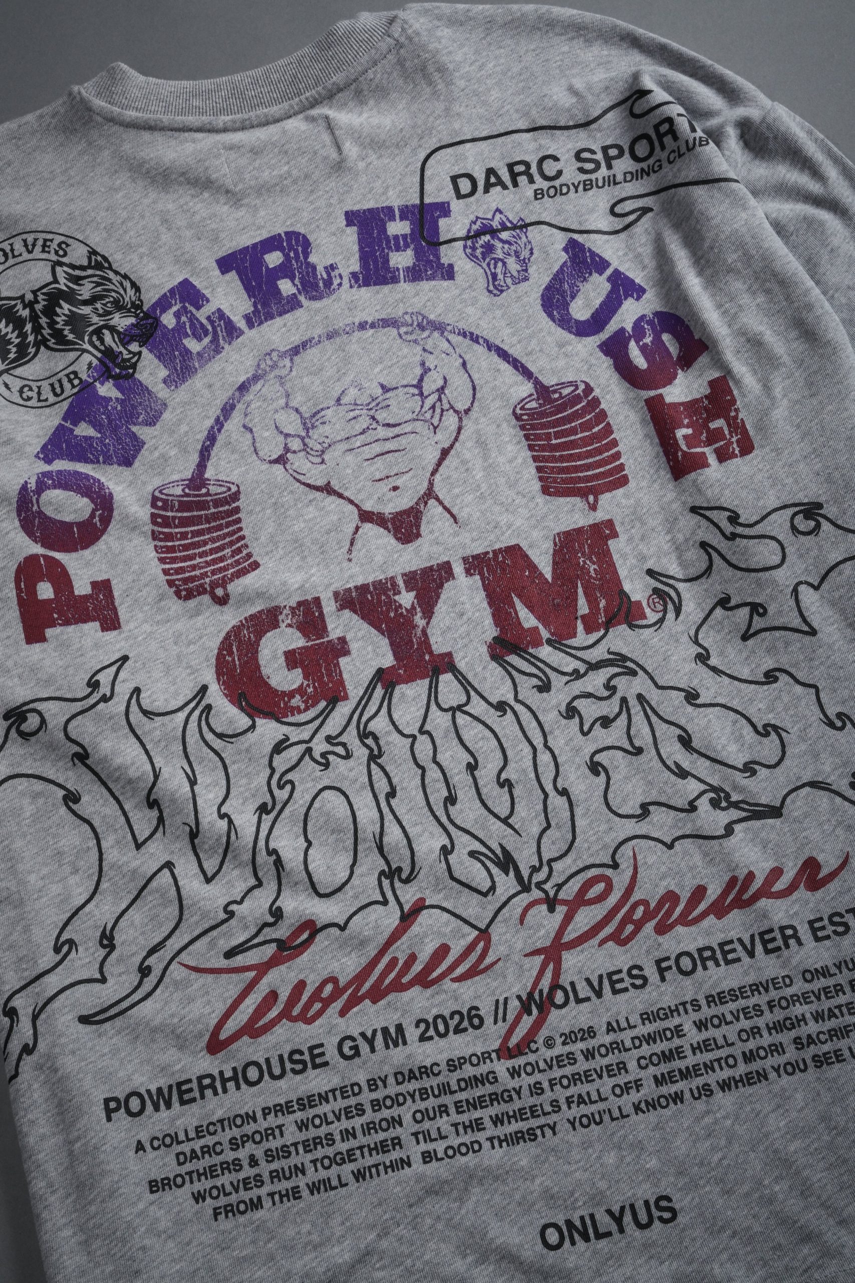 Powerhouse Hesh Premium Oversized Tee in Light Athletic Gray - Image 8