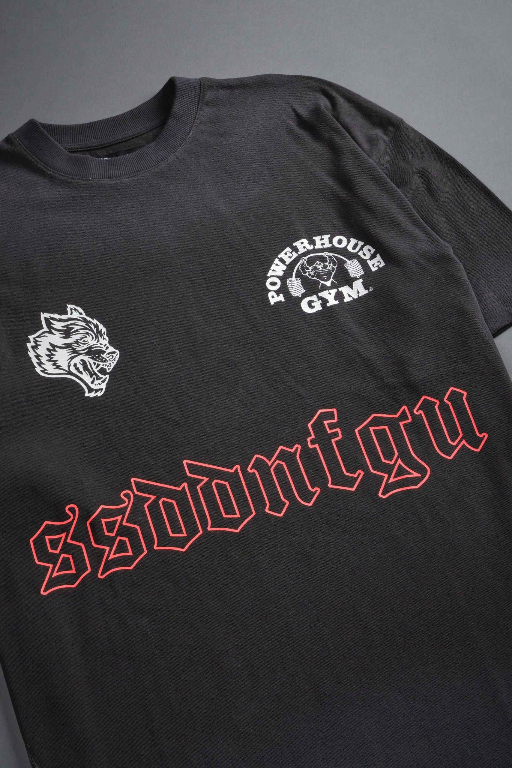 Powerhouse Moth Premium Oversized Tee in Wolf Gray Drift Wash - Image 8