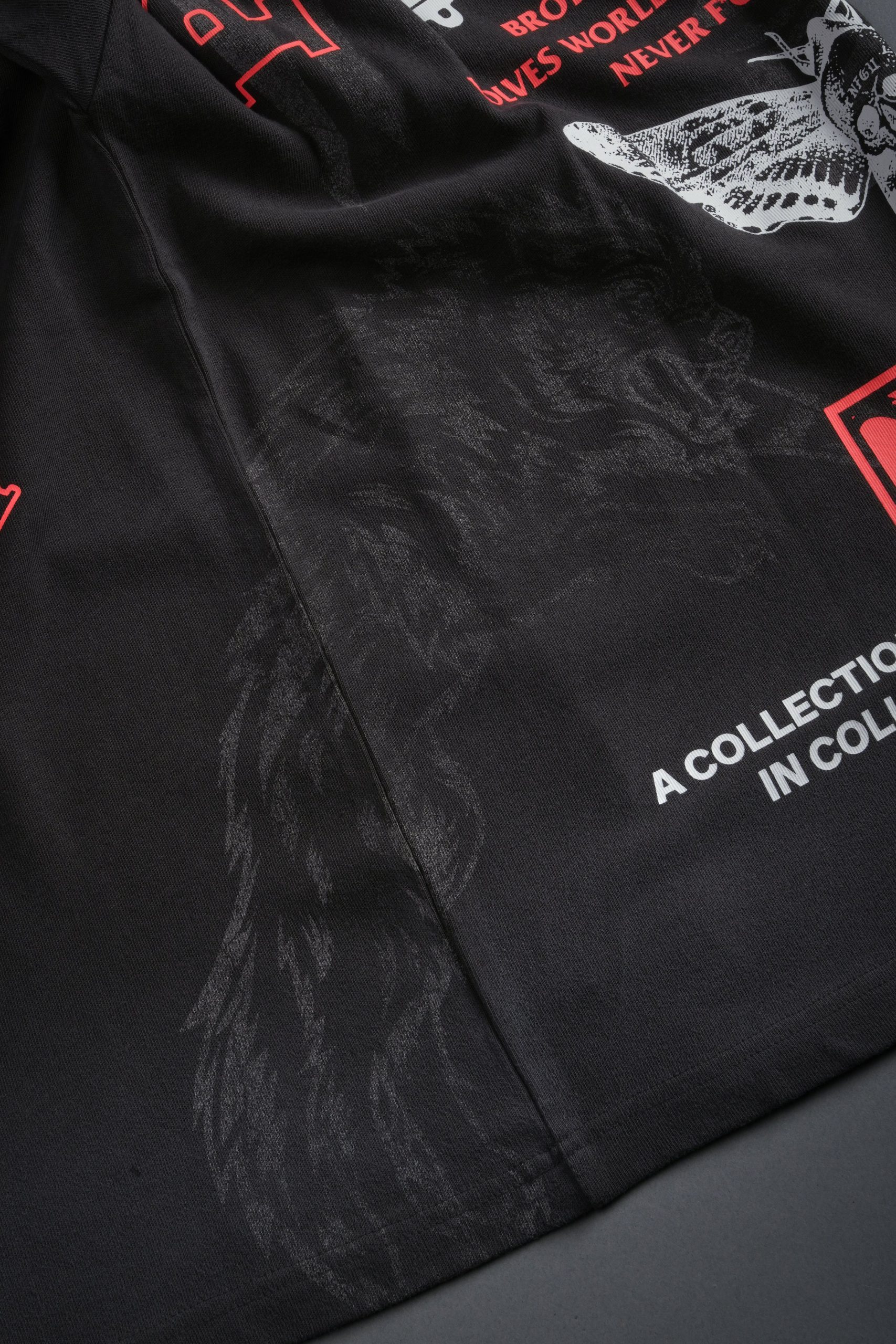 Powerhouse Moth Premium Oversized Tee in Wolf Gray Drift Wash - Image 10