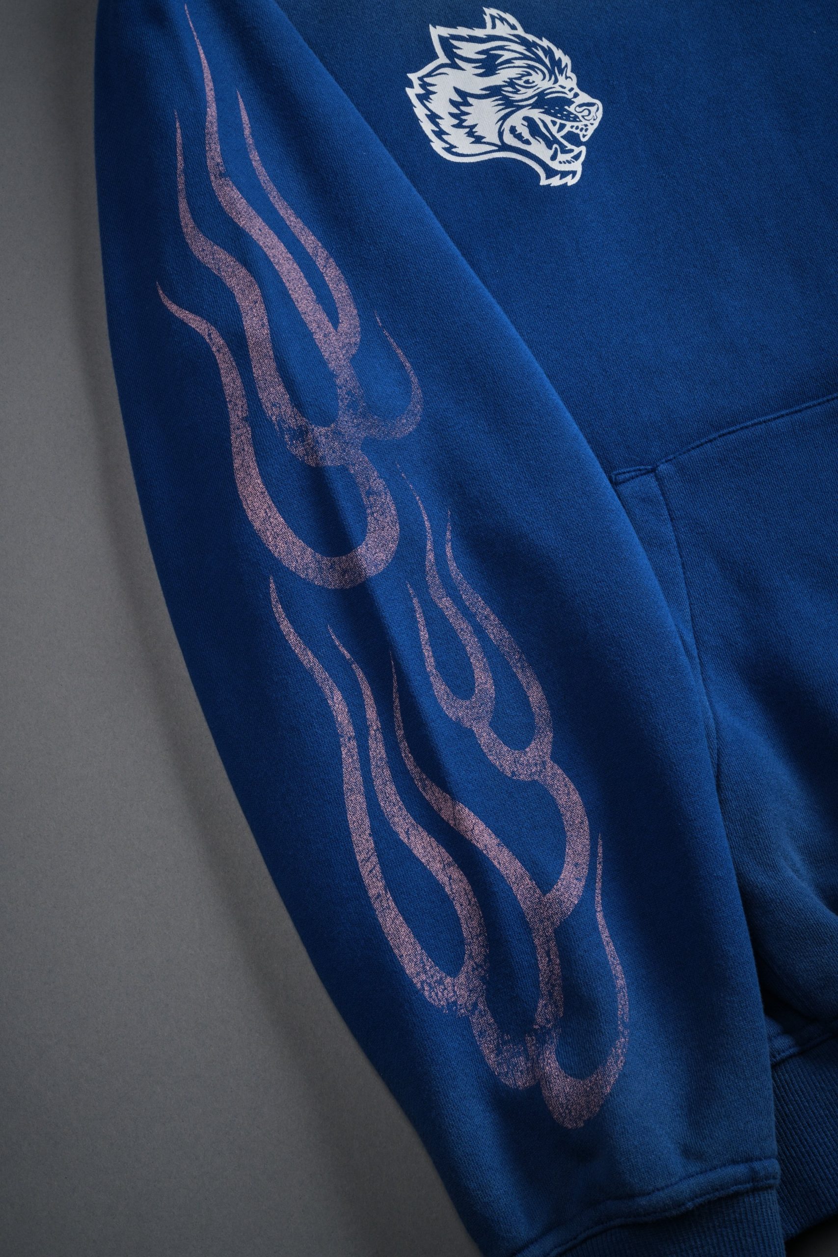 Powerhouse of the Cherub Unisex Pierce Hoodie in Darc Cobalt Drift Wash - Image 13