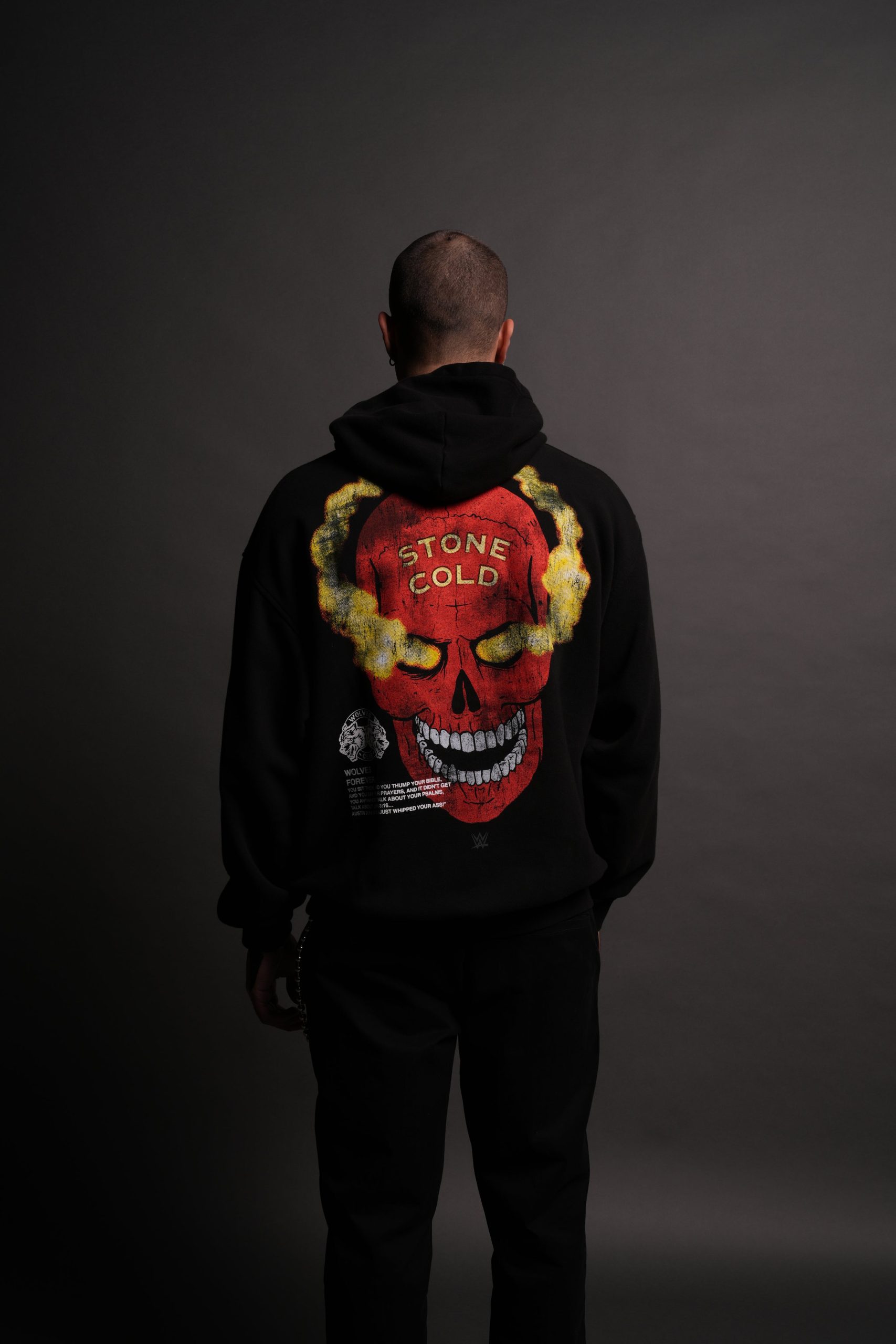 Stone Cold Pierce Hoodie in Black - Image 4
