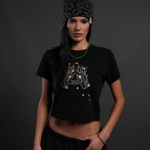 SSDDNFGU Metal Timeless Tee in Black