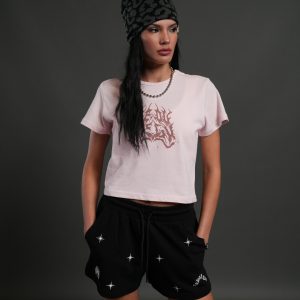 SSDDNFGU Metal Timeless Tee in Blush Pink