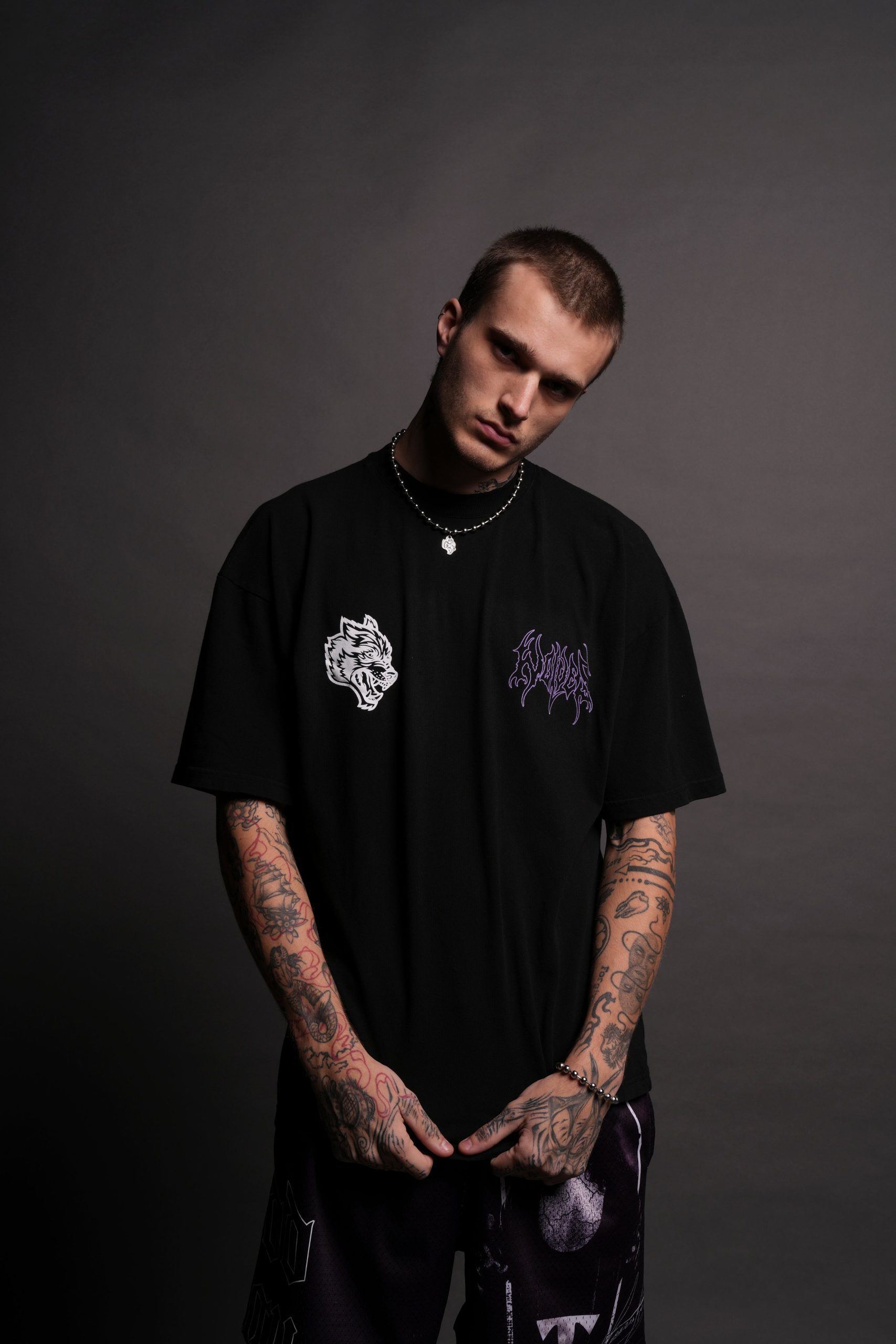 Risen Premium Oversized Tee in Black - Image 2