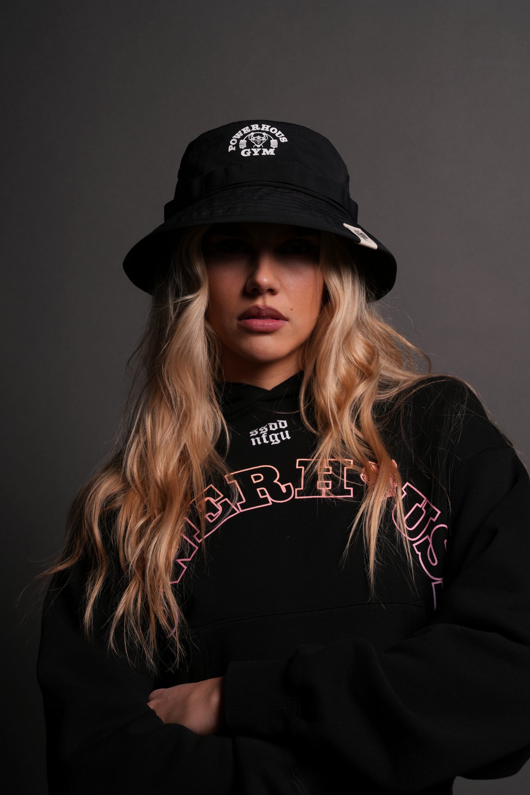 Powerhouse Of The Wolves Forever Boonie Bucket Hat in Black - Image 2