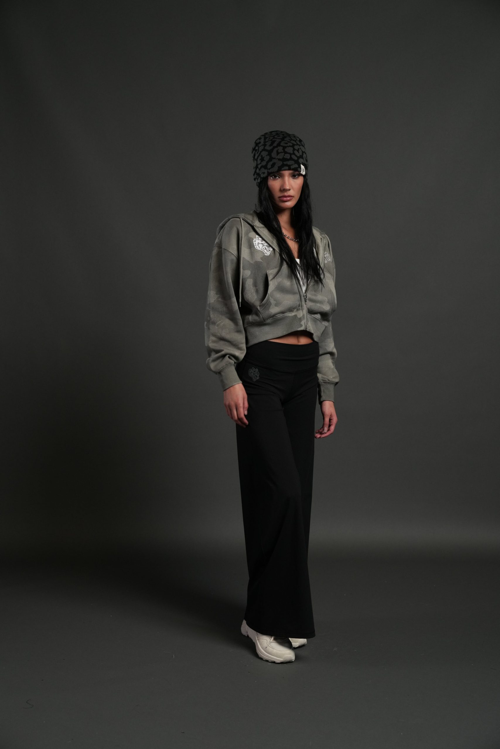 Cherub NFGU Sage Cropped Zip Hoodie in Lush Vintage Woodland Camo - Image 3