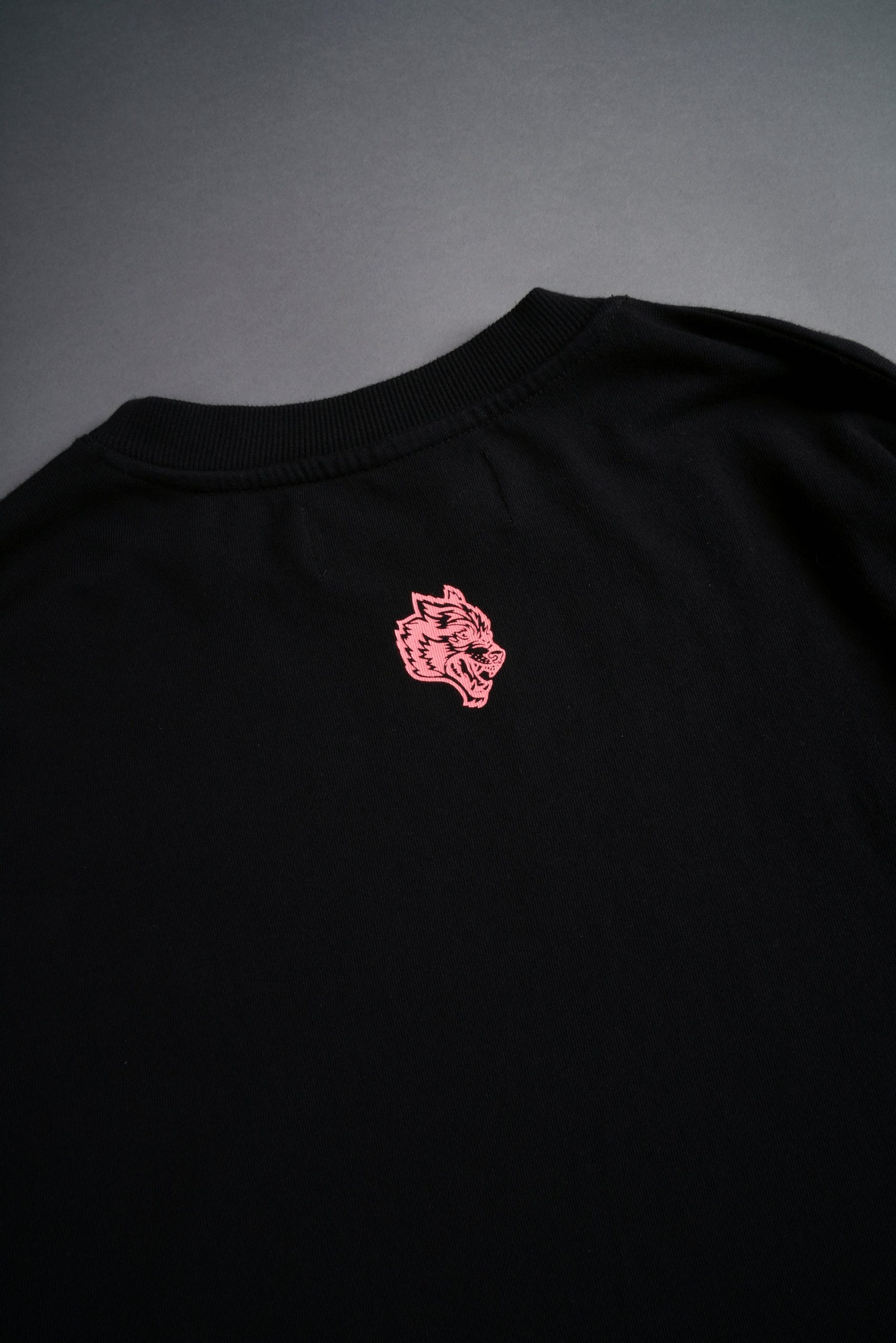 Powerhouse Of The Wolves V2Premium Oversized Tee in Black/Neon Pink - Image 9