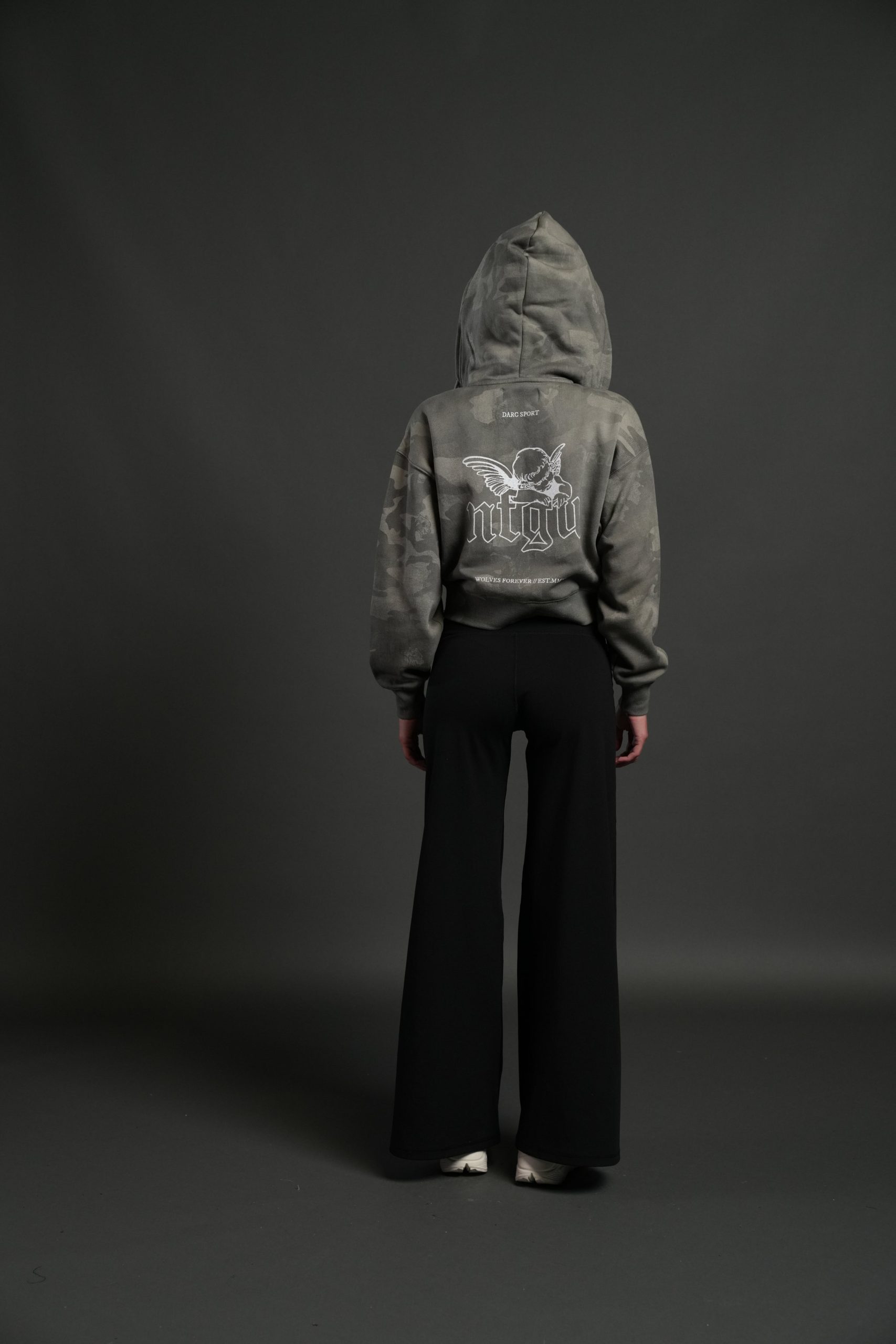 Cherub NFGU Sage Cropped Zip Hoodie in Lush Vintage Woodland Camo - Image 4