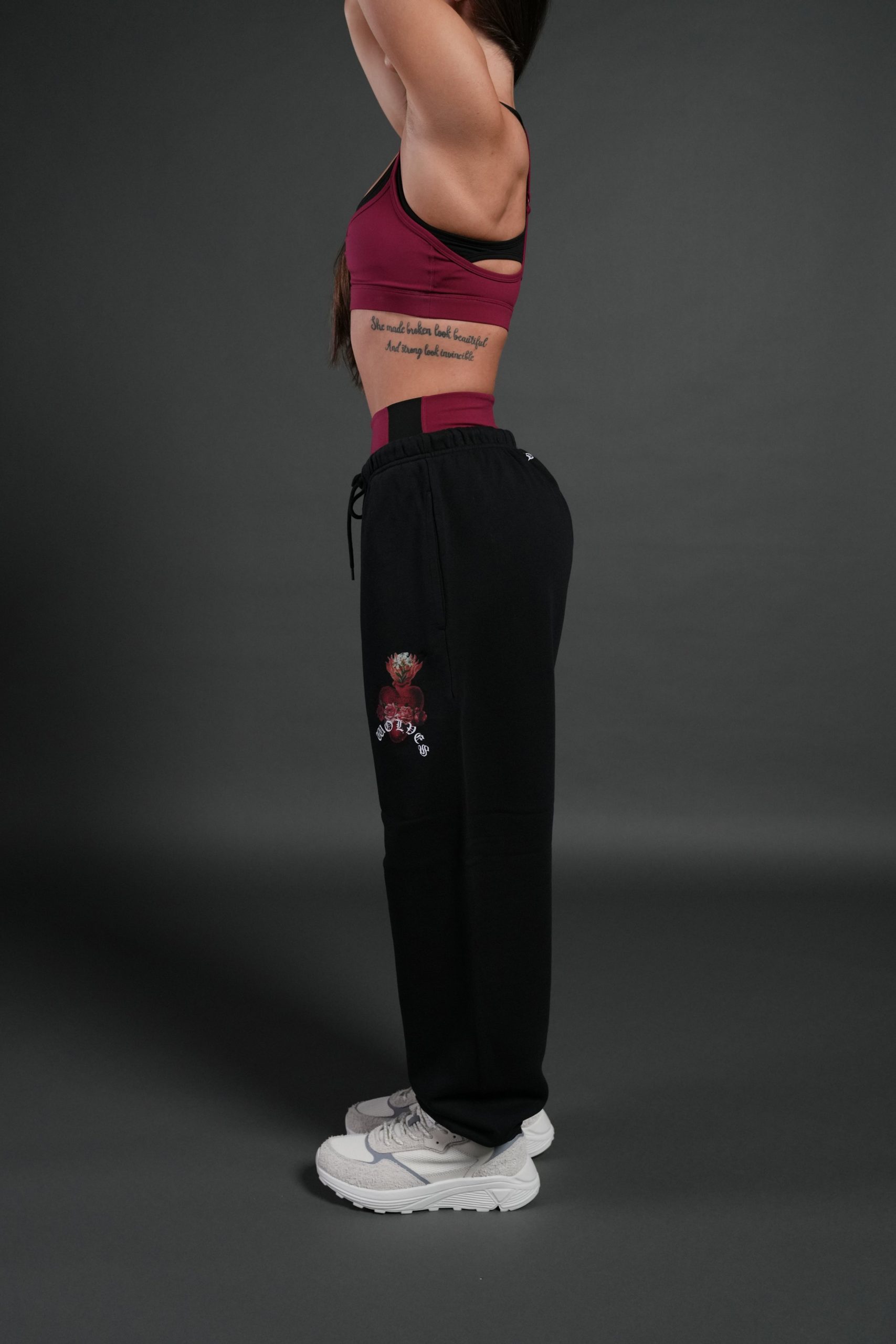 Heart Oath Unisex Lightweight Lounger Sweat Pants in Black - Image 7