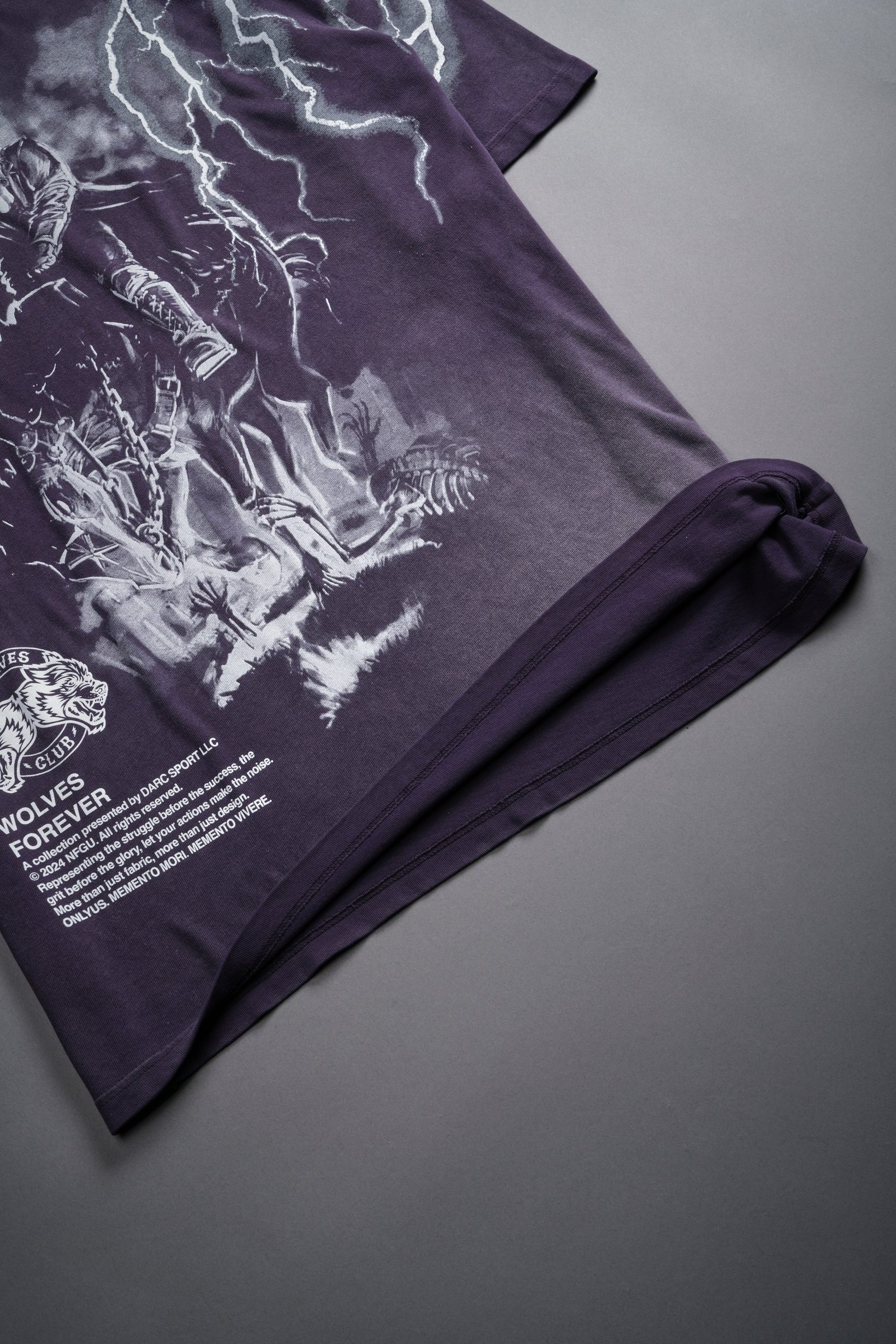 The Last Ride Premium Oversized Tee in Phantom Purple Sun Fade - Image 4