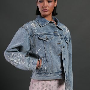 Tales We Tell She American Denim Jacket in Light Wash
