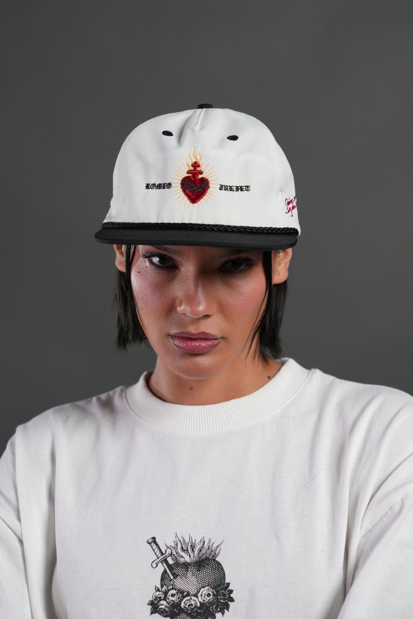 Doomed Love Paradise Hat in Cream/Black - Image 2