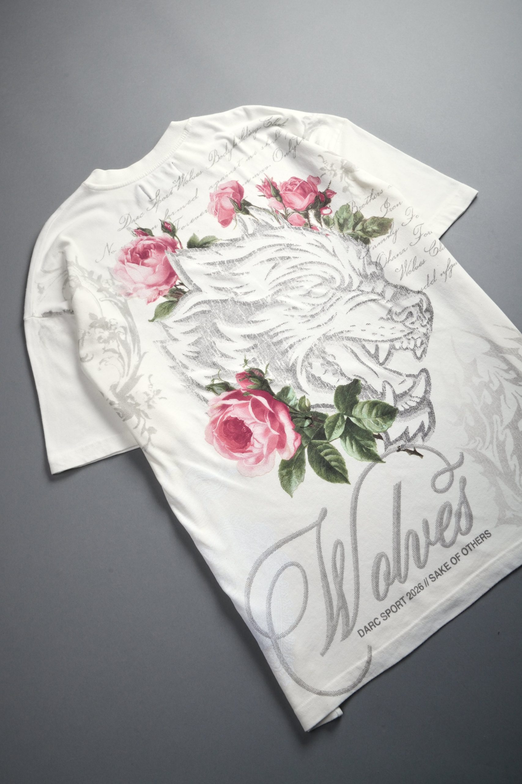 Nocturne Bloom Premium Oversized Tee in Cream - Image 8