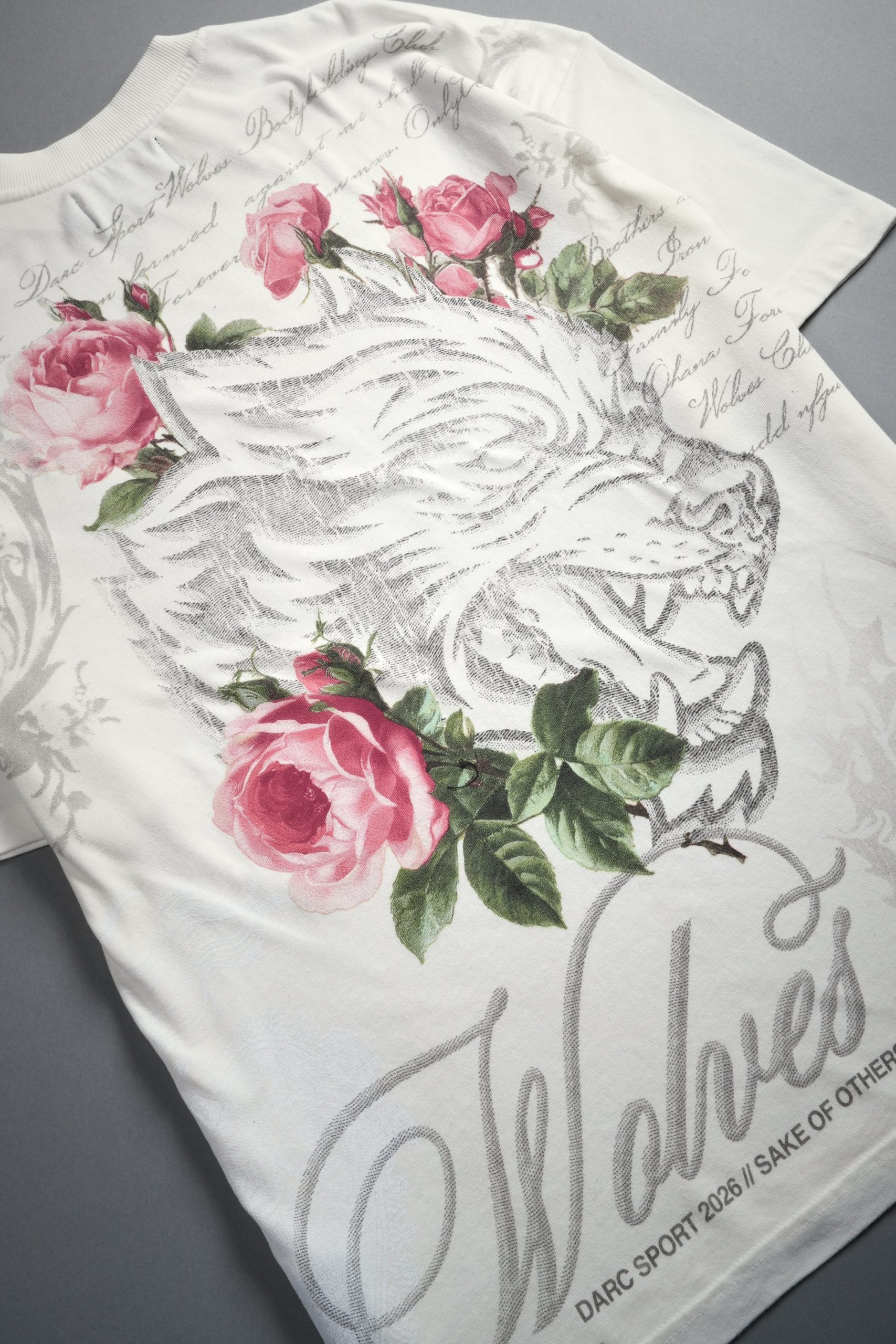 Nocturne Bloom Premium Oversized Tee in Cream - Image 9