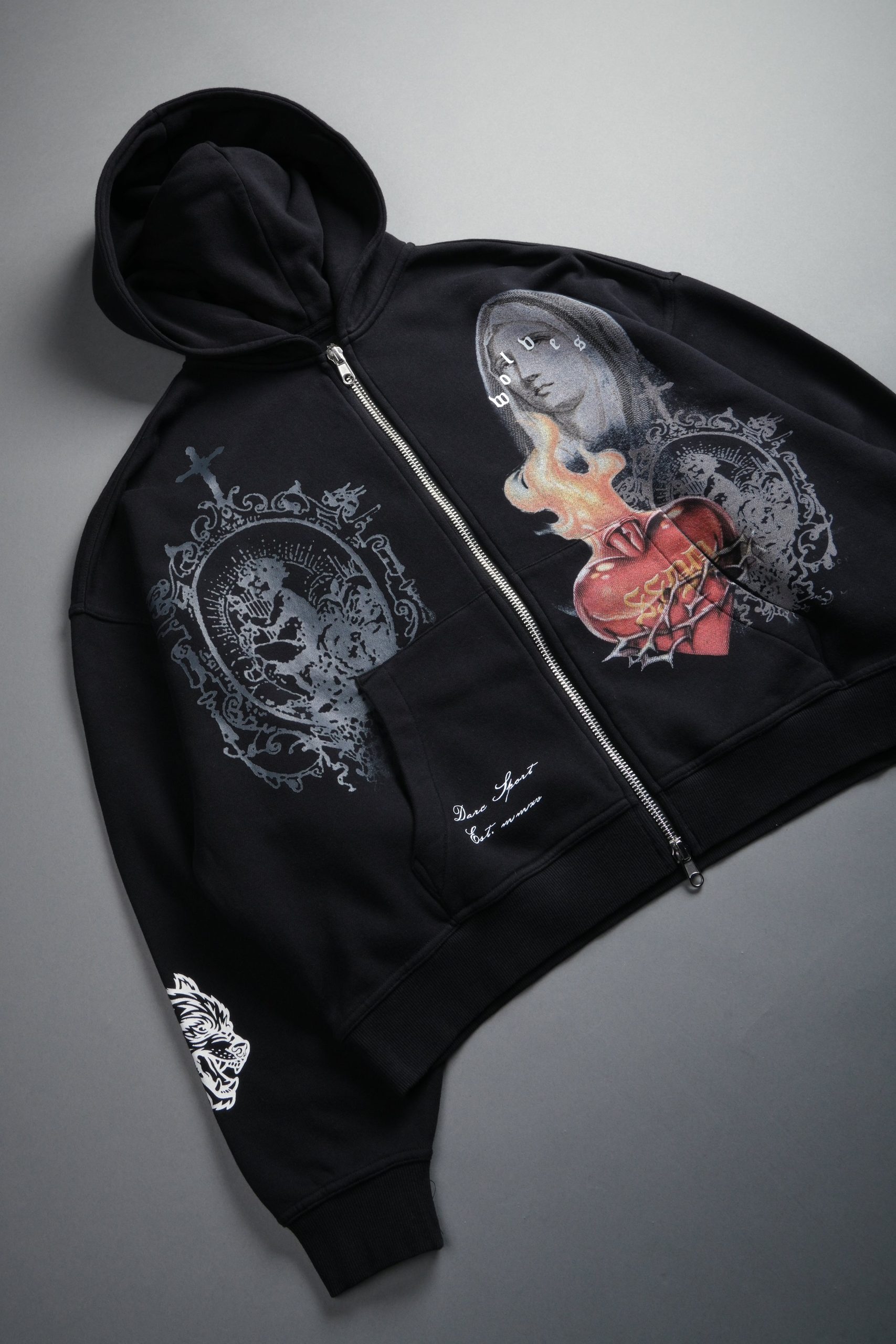 Heart of Thorns Vex Double Zip Hoodie in Black - Image 10