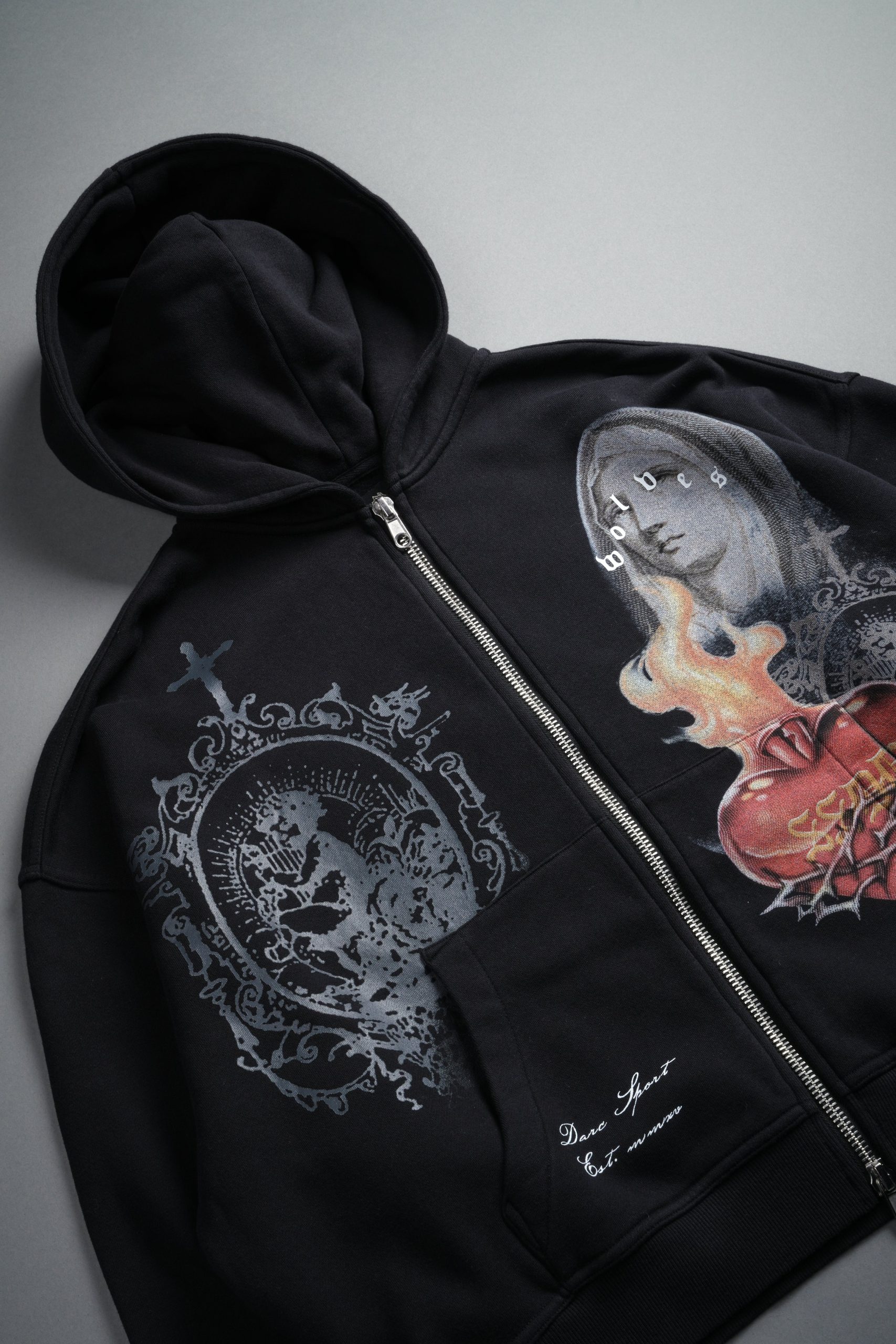 Heart of Thorns Vex Double Zip Hoodie in Black - Image 11