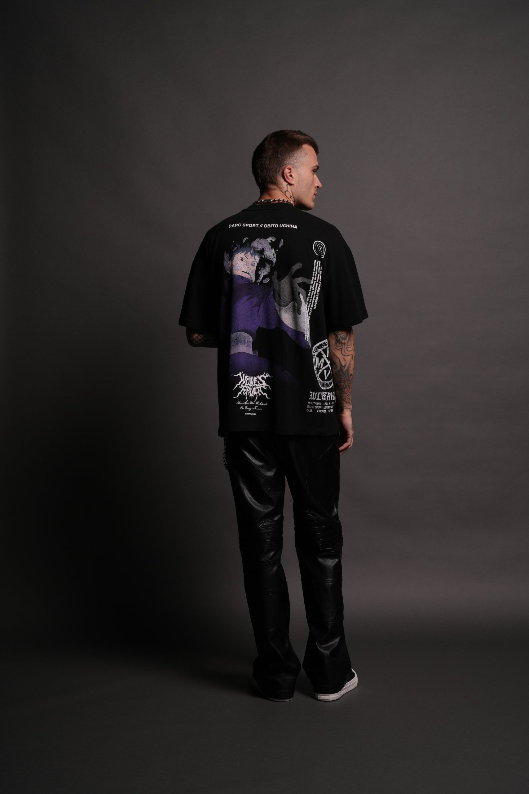 Obito Uchiha Side By Side Series Premium Tee in Black - Image 7