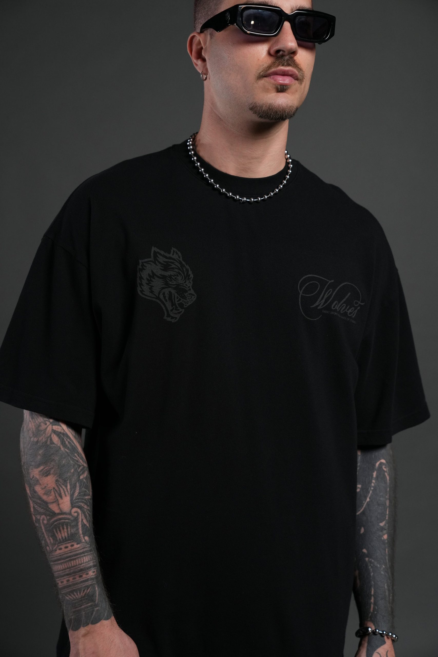 Nocturne Bloom Premium Oversized Tee in Black - Image 7