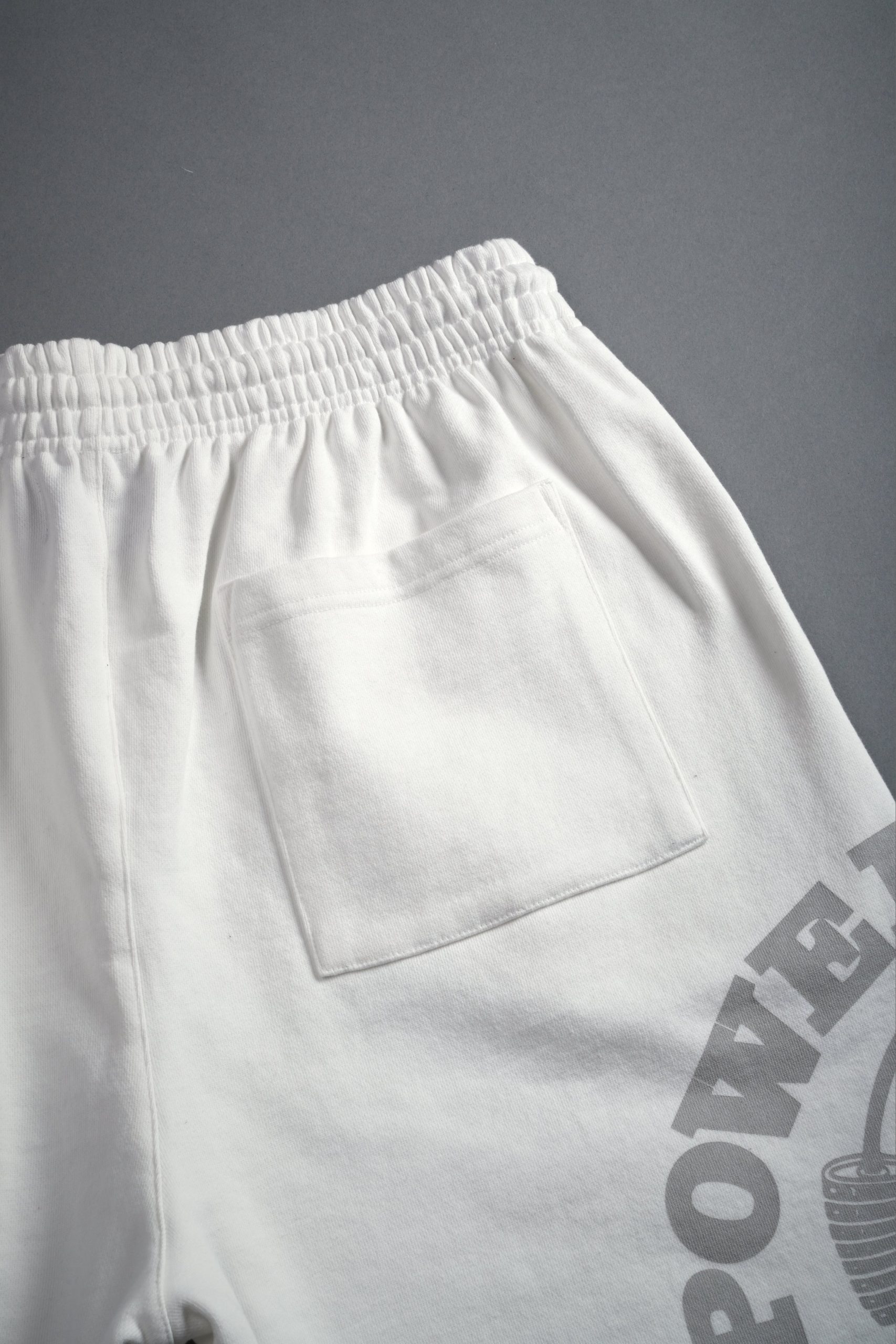 Powerhouse of the Wolves Grunge Brock Sweat Shorts in Cream - Image 9