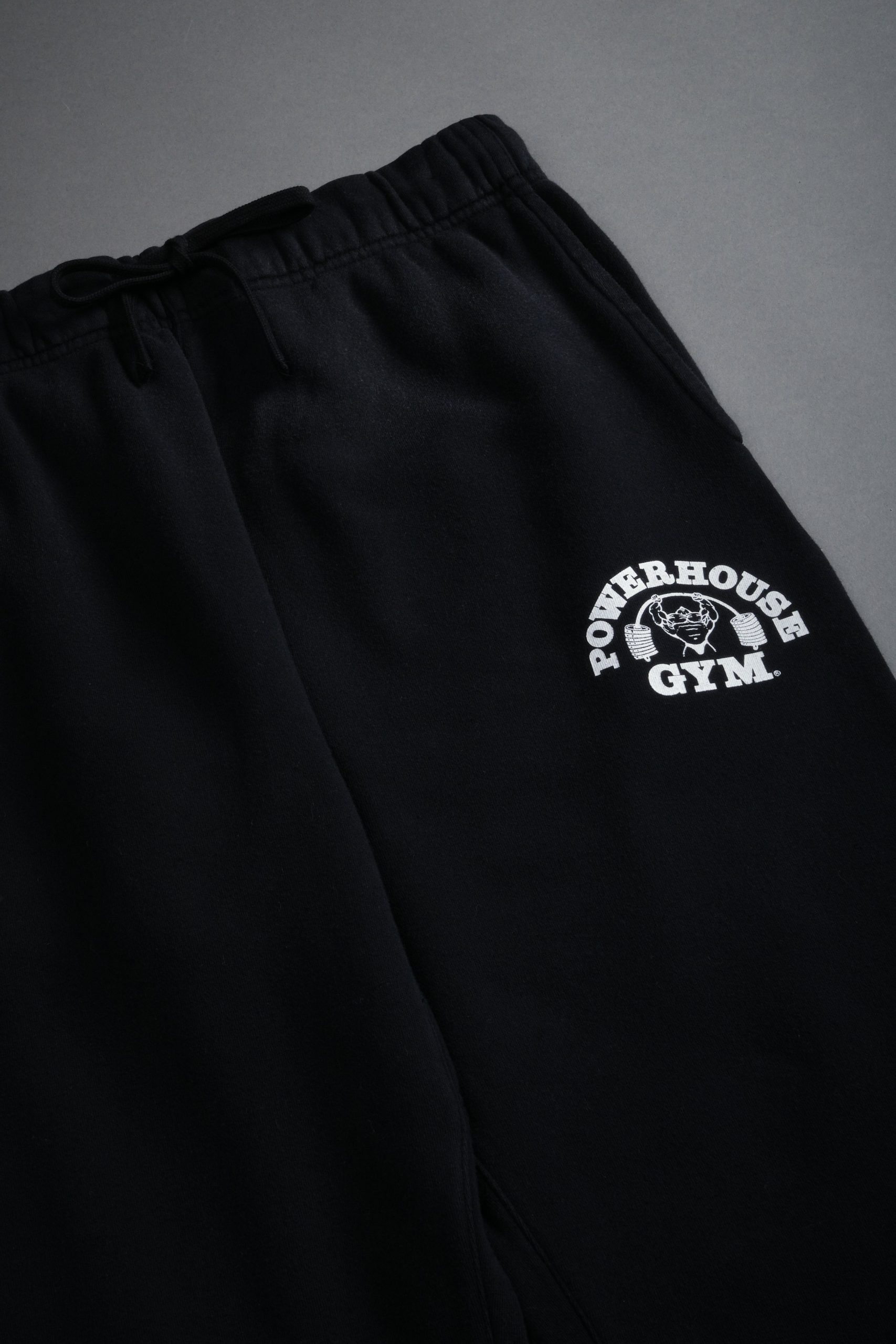 Powerhouse X Wolves Bigelow Sweat Pants in Black Drift Wash - Image 9