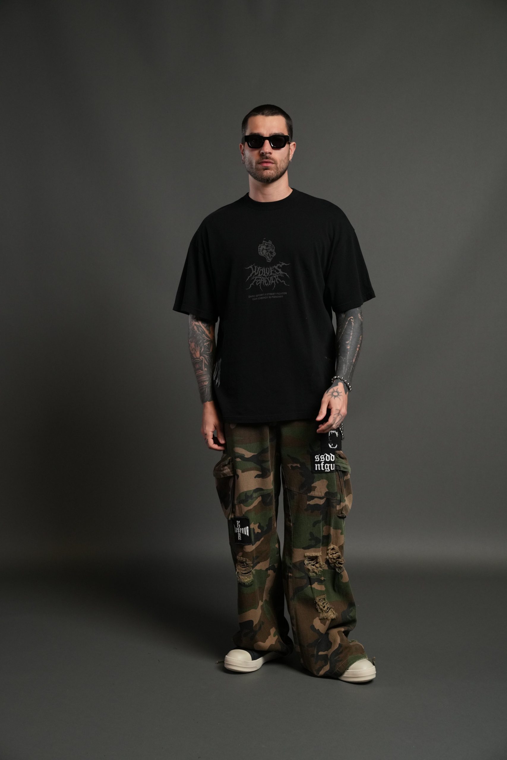 Darc Ken Side By Side Series Premium Oversized Tee in Black - Image 7