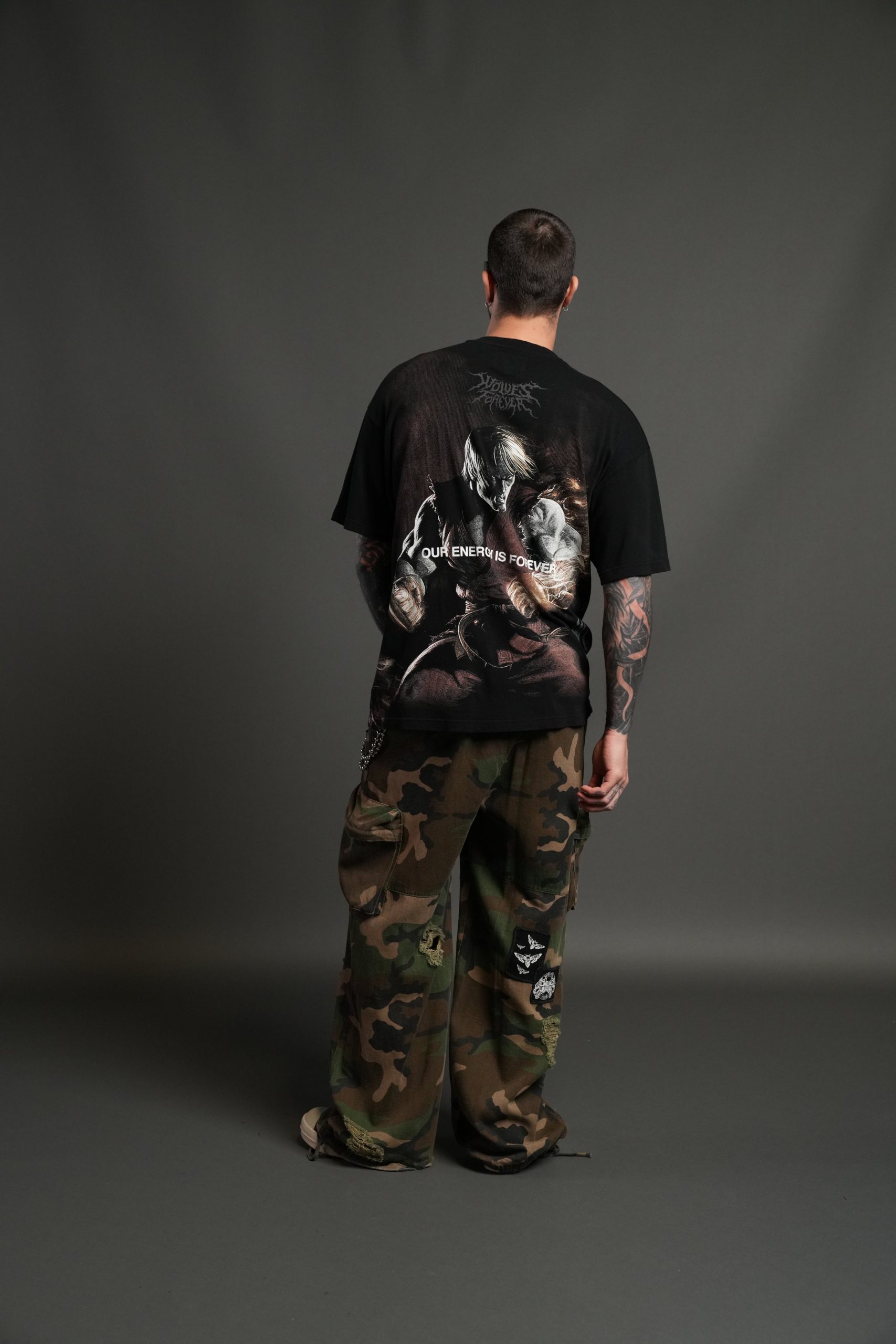 Darc Ken Side By Side Series Premium Oversized Tee in Black - Image 8