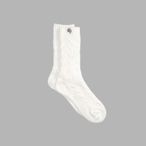 Wolf Patch Evey Socks in Cream