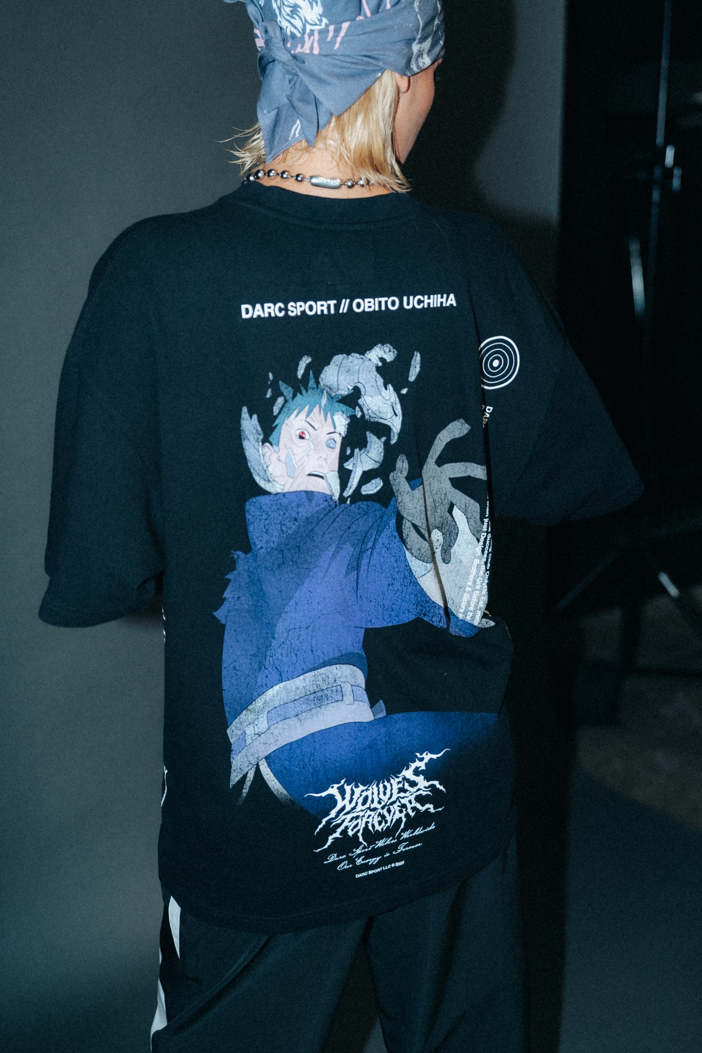 Obito Uchiha Side By Side Series Premium Tee in Black - Image 3