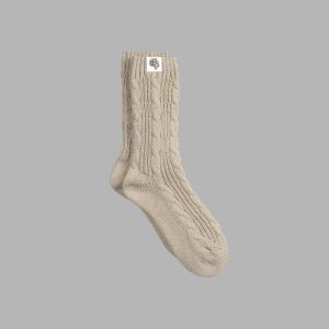Wolf Patch Evey Socks in Taupe