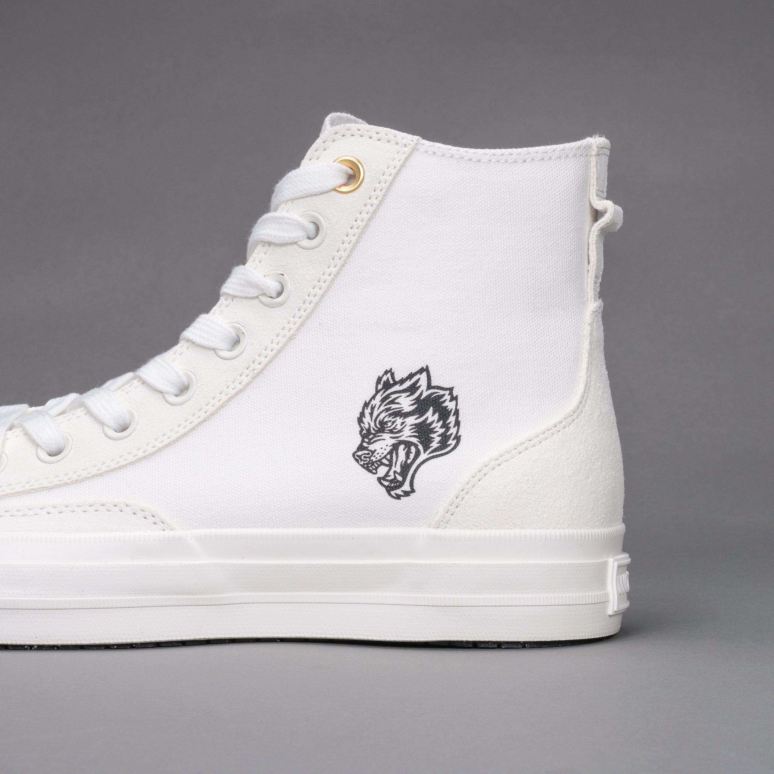 Wolves Forever Sueded Walk 1-DIOS High Top Shoe in White - Image 6
