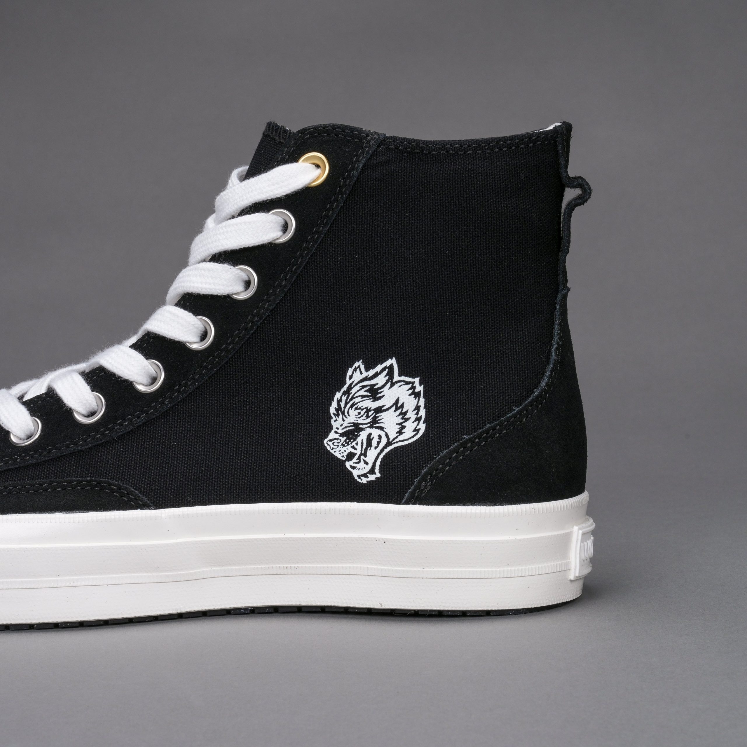 Wolves Forever Sueded Walk 1-DIOS High Top Shoe in Black - Image 5