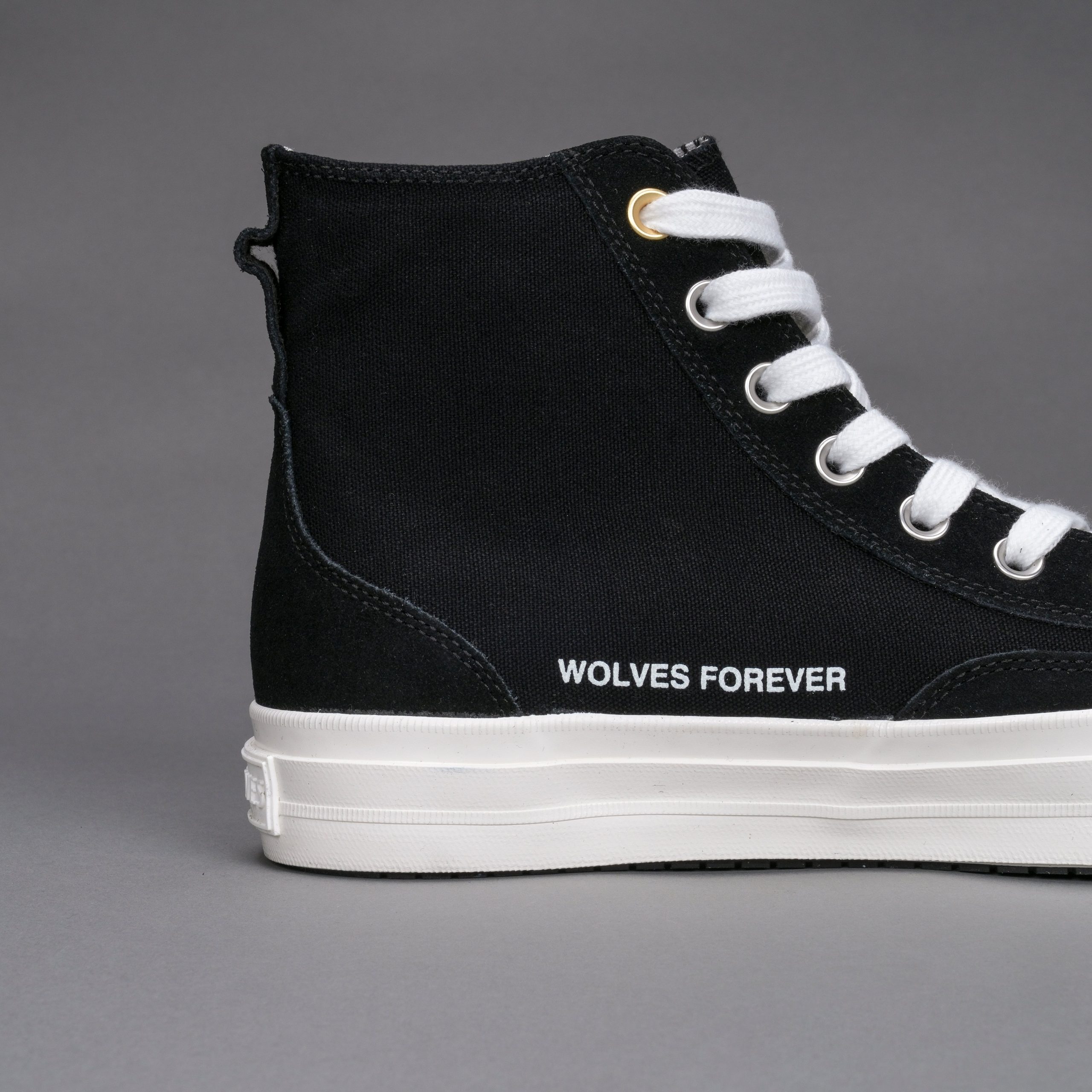 Wolves Forever Sueded Walk 1-DIOS High Top Shoe in Black - Image 6