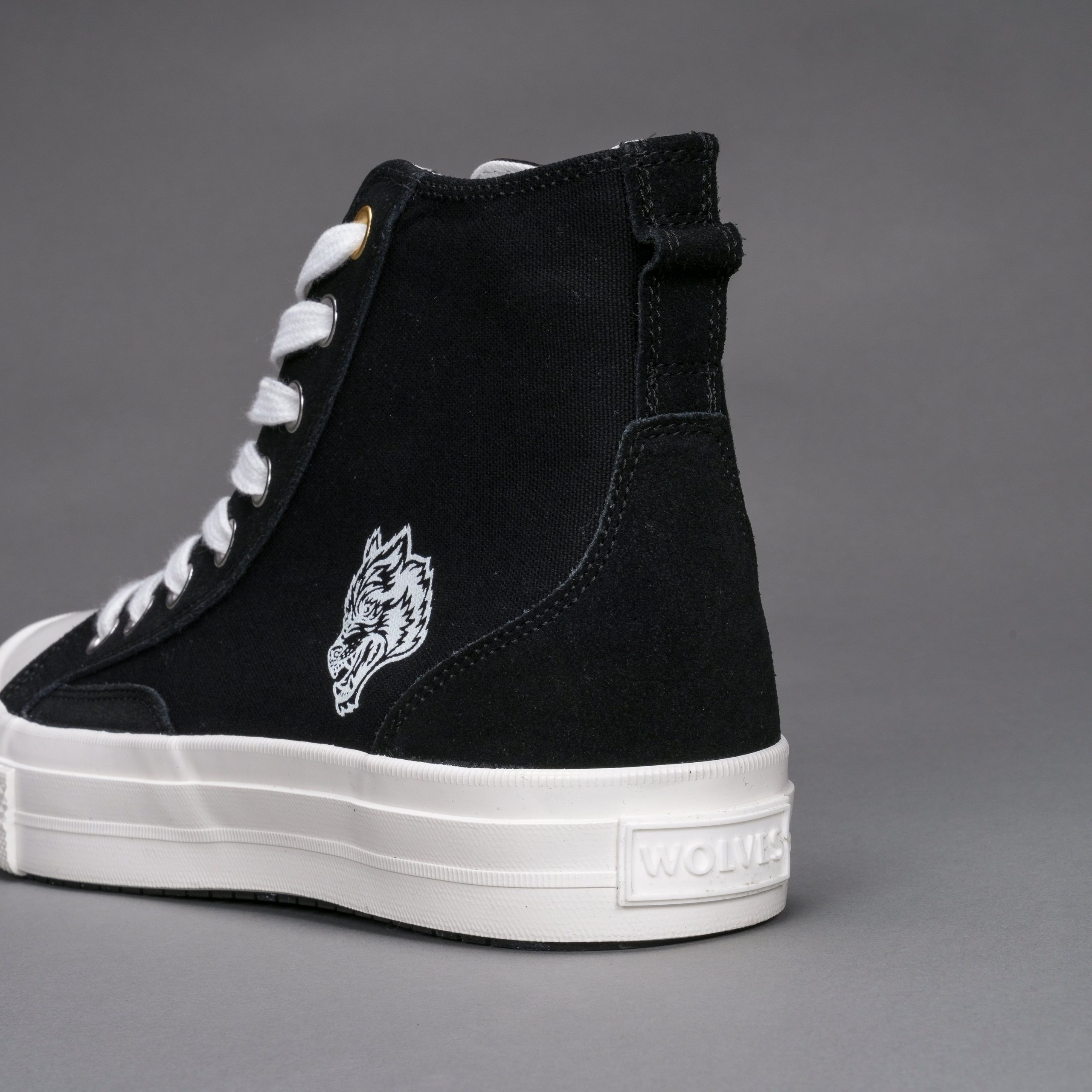 Wolves Forever Sueded Walk 1-DIOS High Top Shoe in Black - Image 7