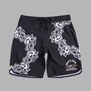 Surrounded By Family No Weapon Stage Shorts in Black