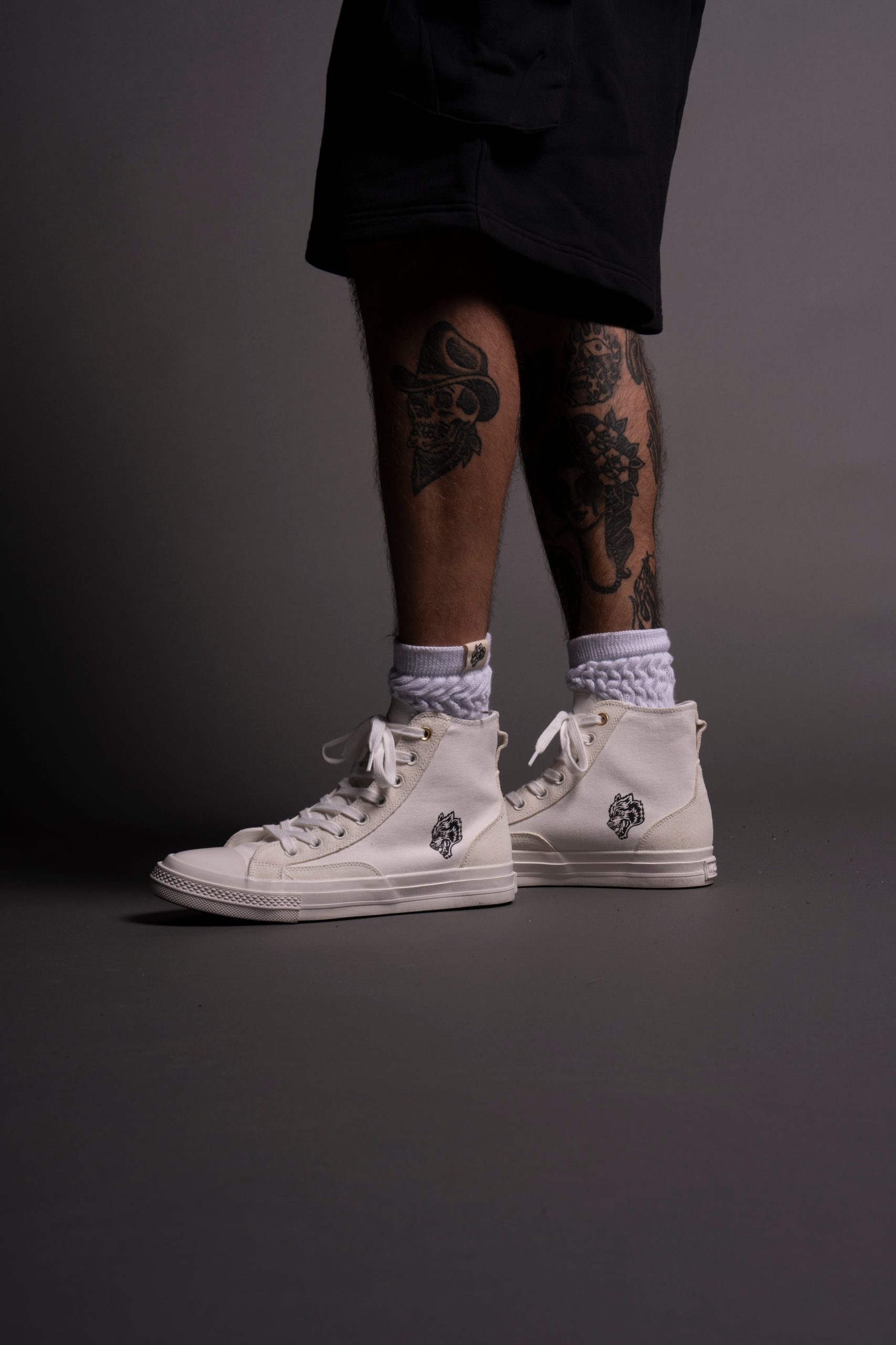 Wolves Forever Sueded Walk 1-DIOS High Top Shoe in White - Image 5